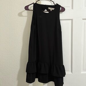 Ann Taylor Loft black ruffle dress